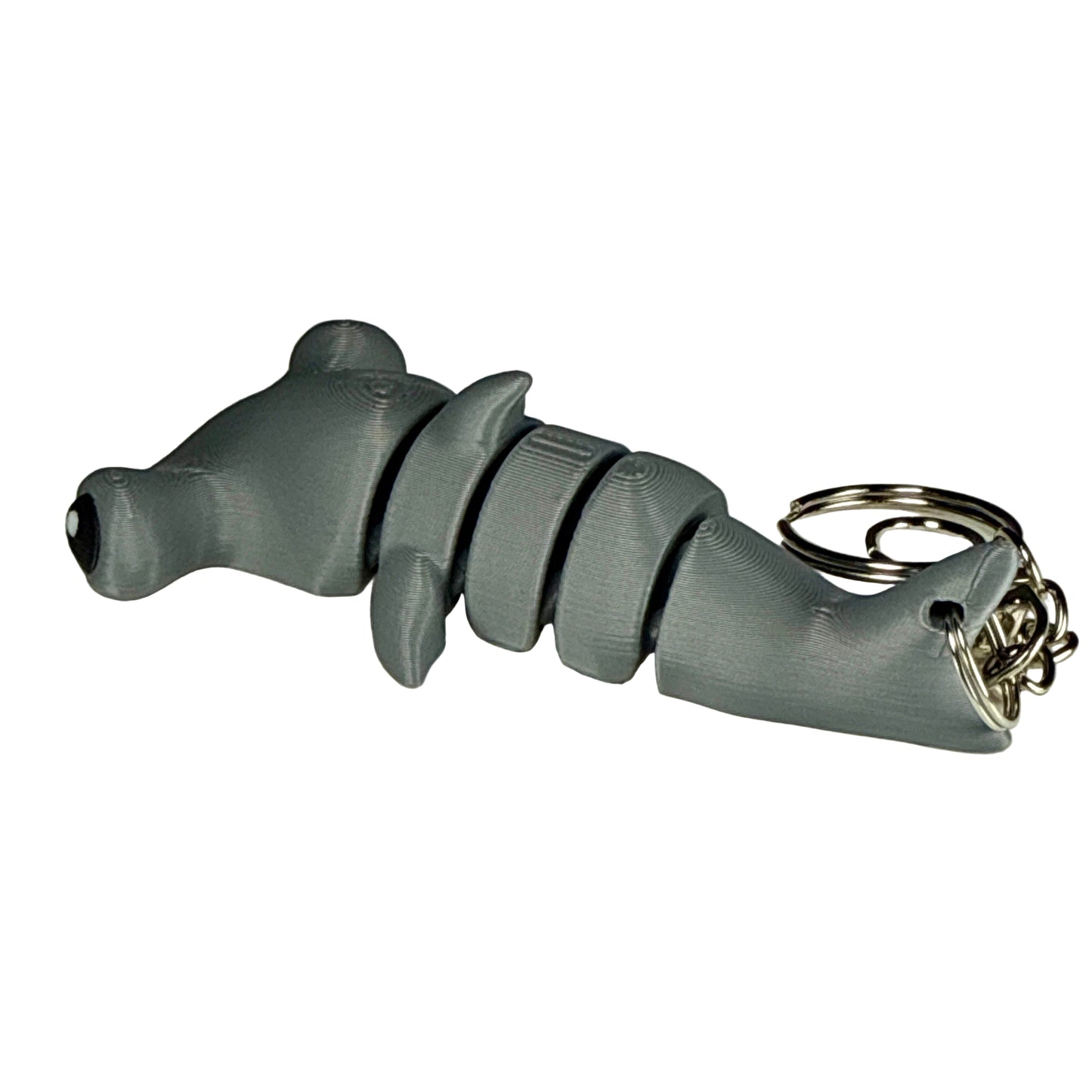 Hammerhead Shark - 3D Printed Pet Keychain - Flexible Articulating Fidget Stress Relief Toy