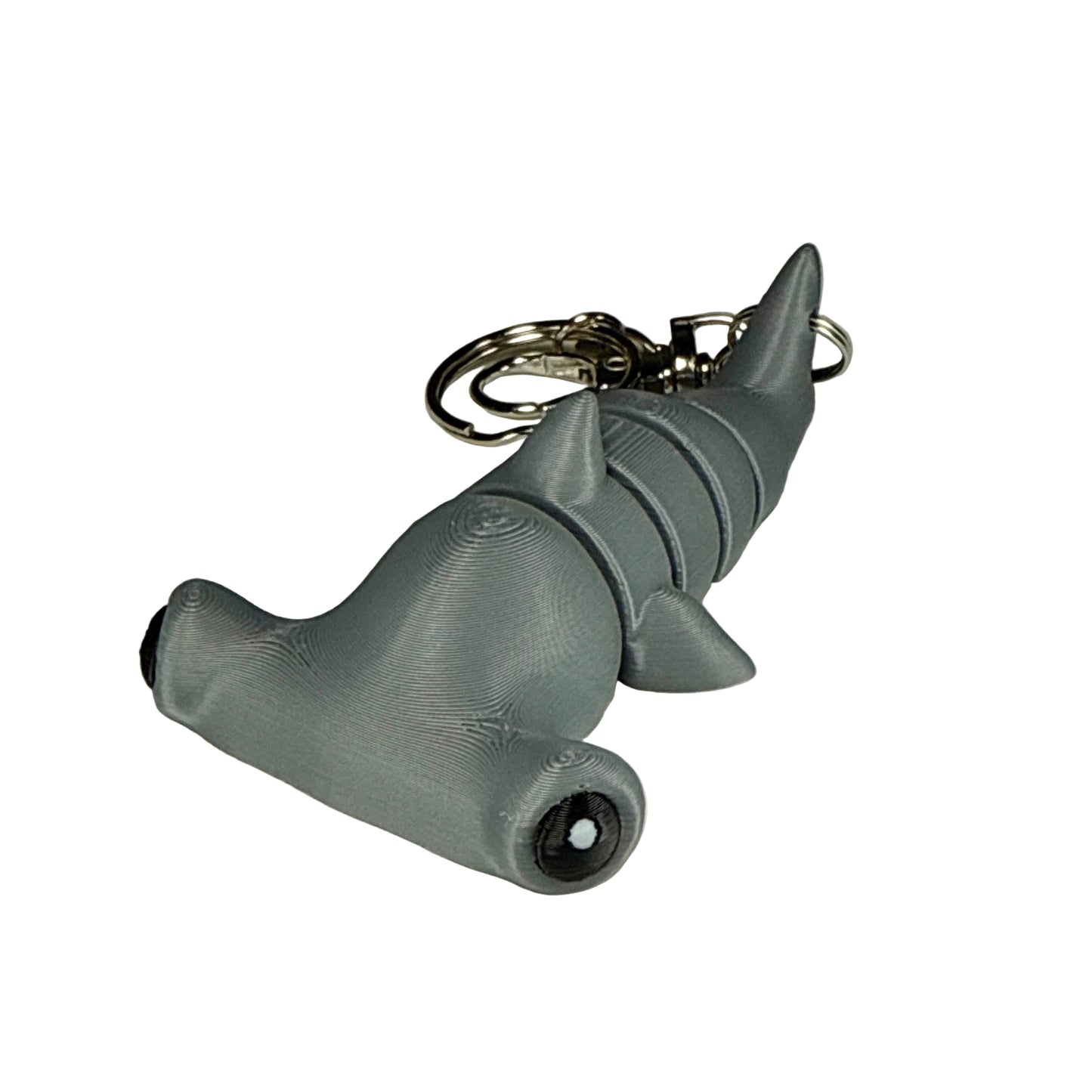 Hammerhead Shark - 3D Printed Pet Keychain - Flexible Articulating Fidget Stress Relief Toy