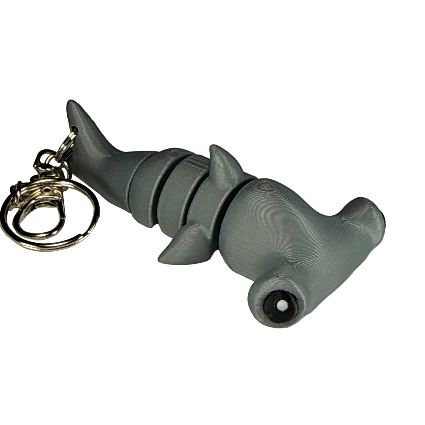 Hammerhead Shark - 3D Printed Pet Keychain - Flexible Articulating Fidget Stress Relief Toy