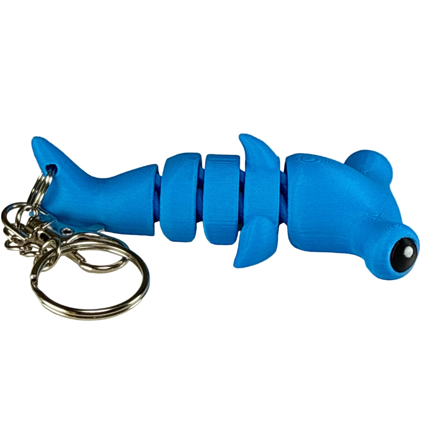 Hammerhead Shark - 3D Printed Pet Keychain - Flexible Articulating Fidget Stress Relief Toy