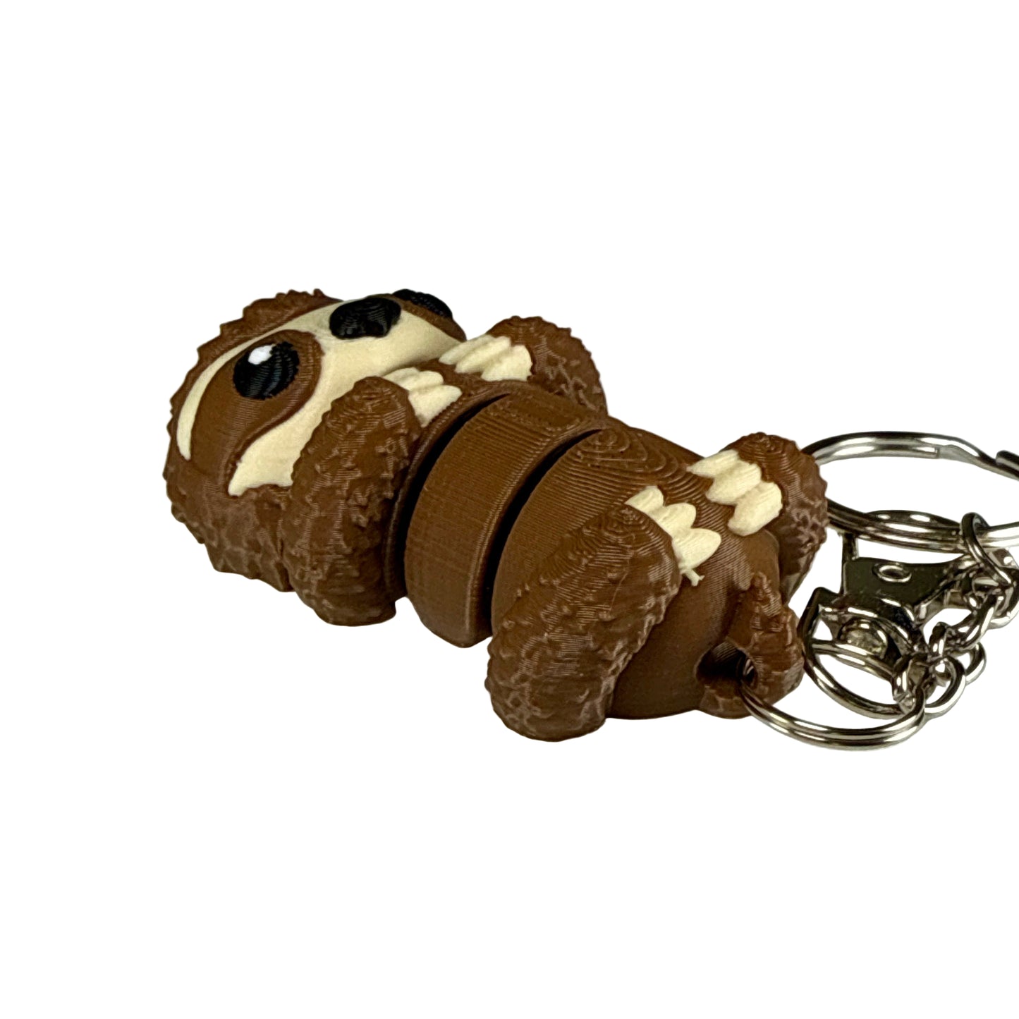 Sloth - 3D Printed Pet Keychain - Flexible Articulating Fidget Stress Relief Toy