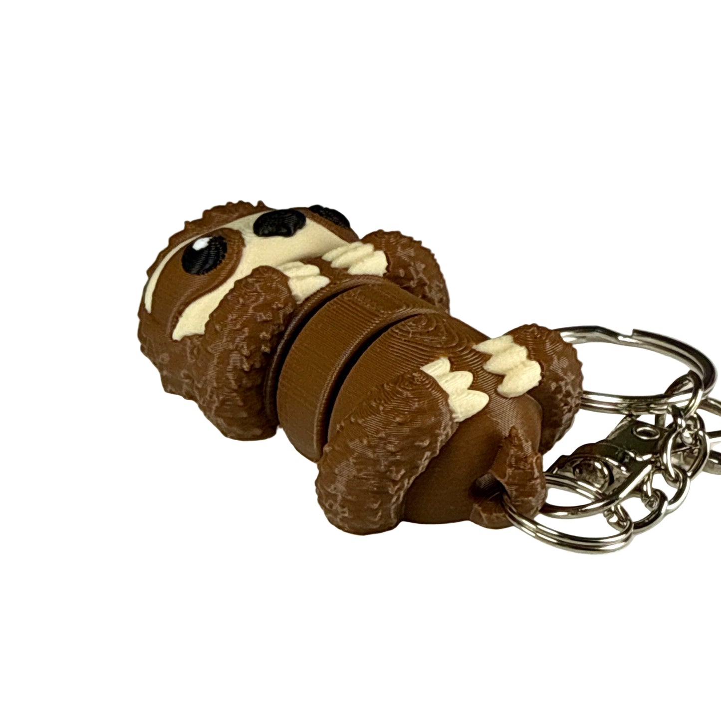 Sloth - 3D Printed Pet Keychain - Flexible Articulating Fidget Stress Relief Toy