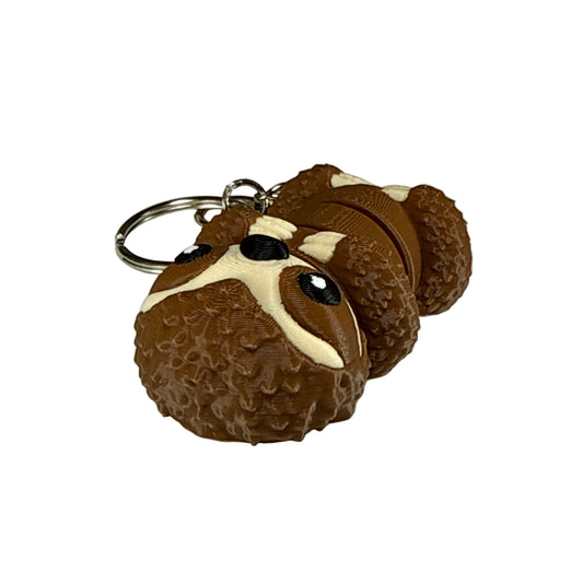 Sloth - 3D Printed Pet Keychain - Flexible Articulating Fidget Stress Relief Toy