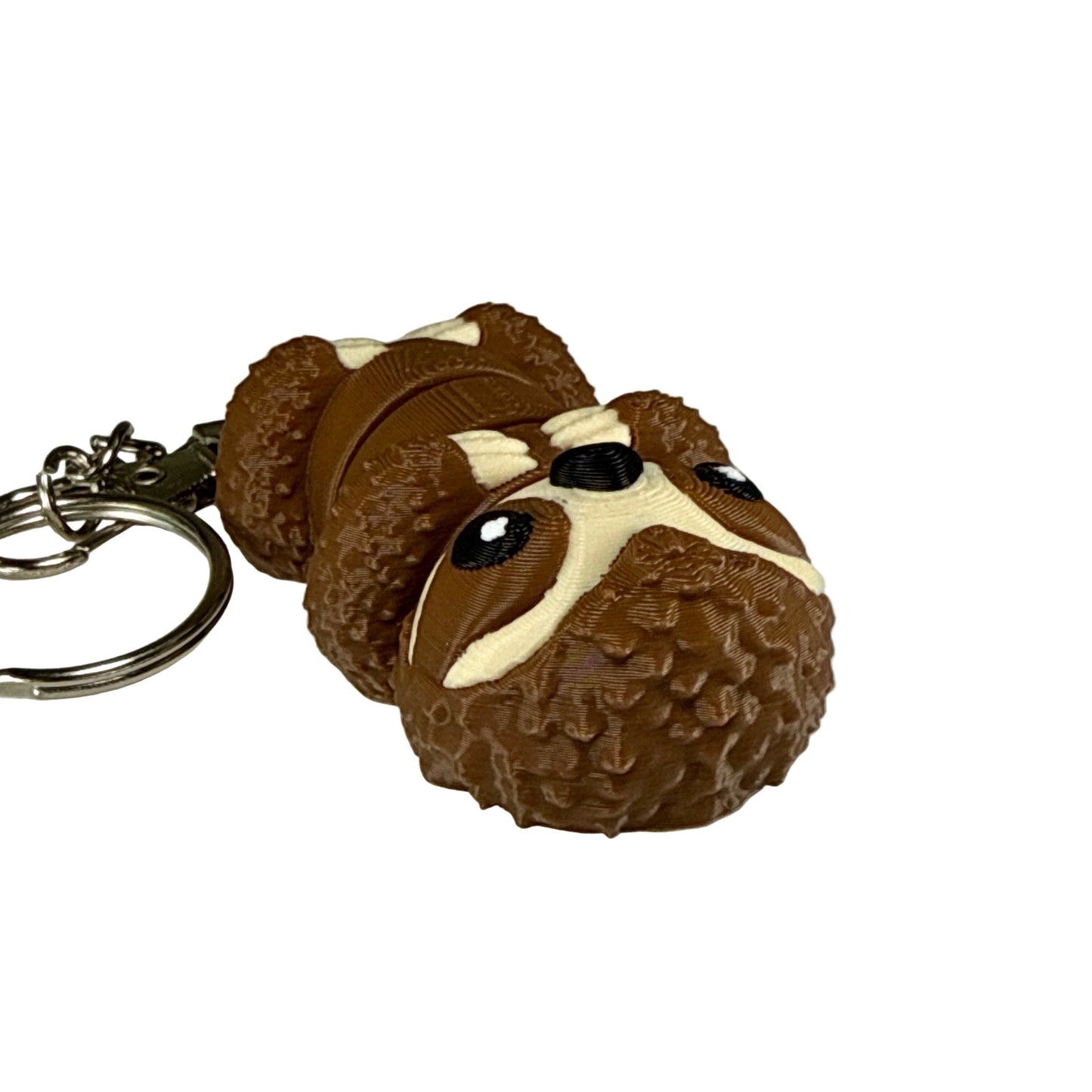 Sloth - 3D Printed Pet Keychain - Flexible Articulating Fidget Stress Relief Toy