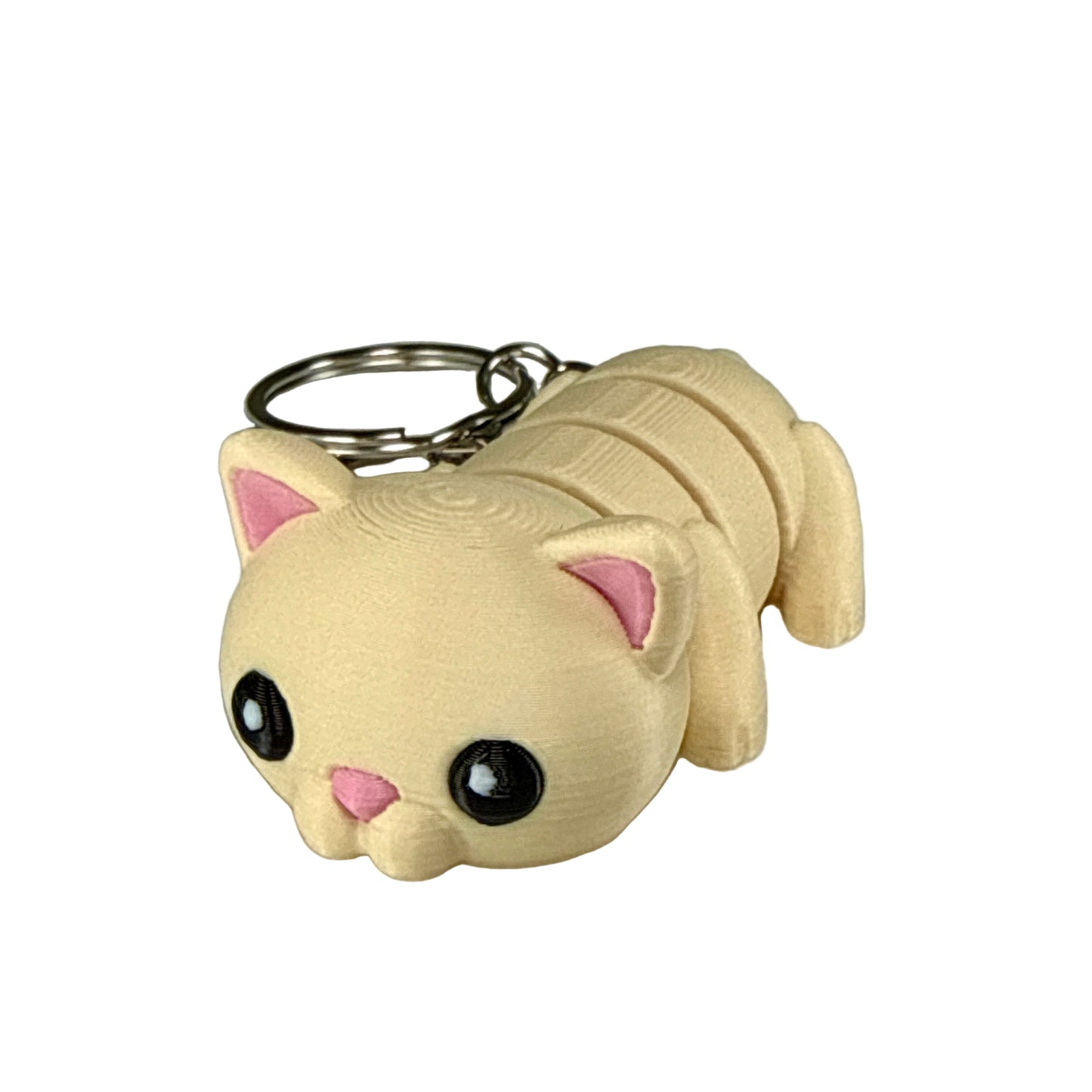 Kitty Cat - 3D Printed Pet Keychain - Flexible Articulating Fidget Stress Relief Toy