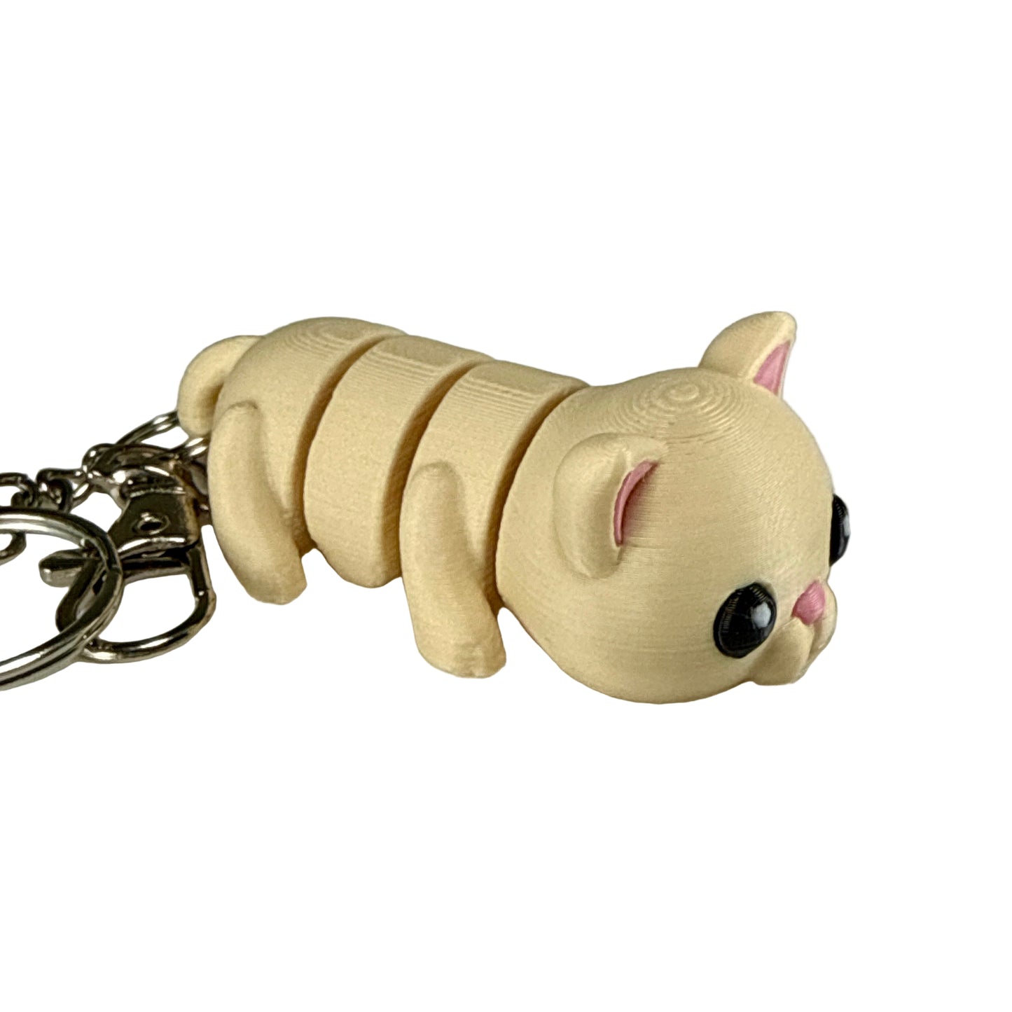 Kitty Cat - 3D Printed Pet Keychain - Flexible Articulating Fidget Stress Relief Toy