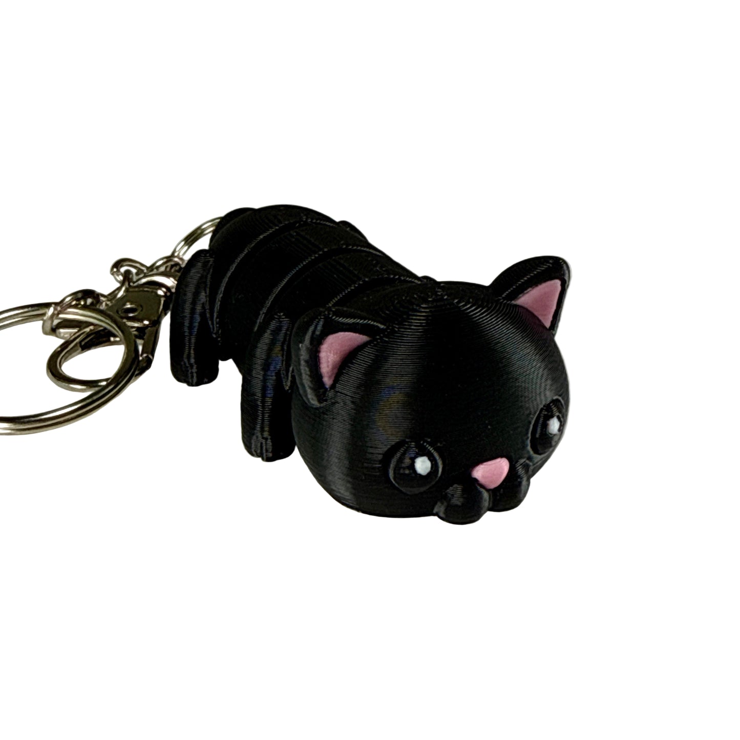 Kitty Cat - 3D Printed Pet Keychain - Flexible Articulating Fidget Stress Relief Toy