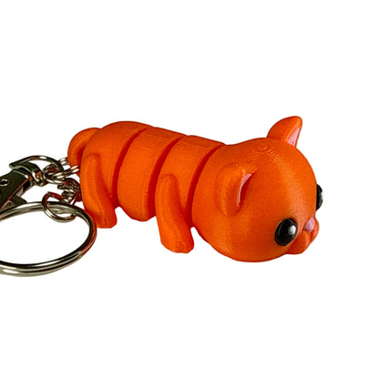 Kitty Cat - 3D Printed Pet Keychain - Flexible Articulating Fidget Stress Relief Toy