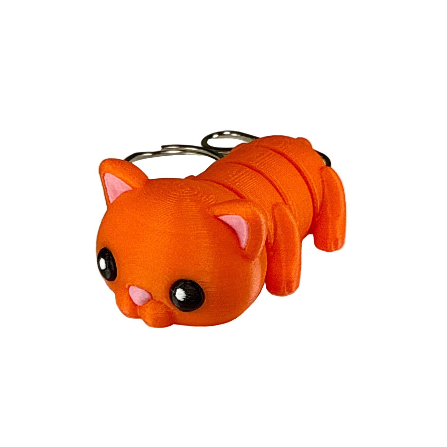 Kitty Cat - 3D Printed Pet Keychain - Flexible Articulating Fidget Stress Relief Toy