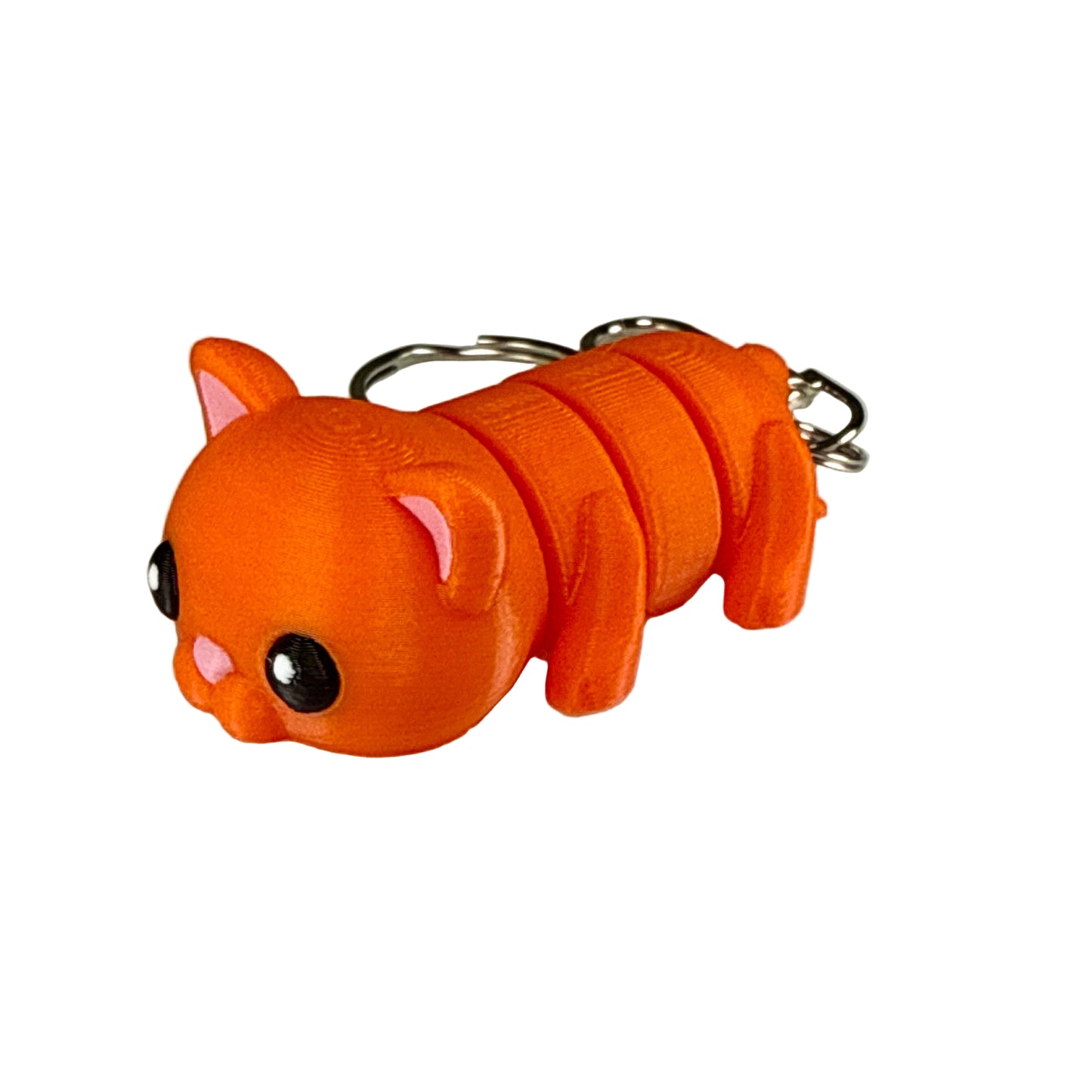 Kitty Cat - 3D Printed Pet Keychain - Flexible Articulating Fidget Stress Relief Toy