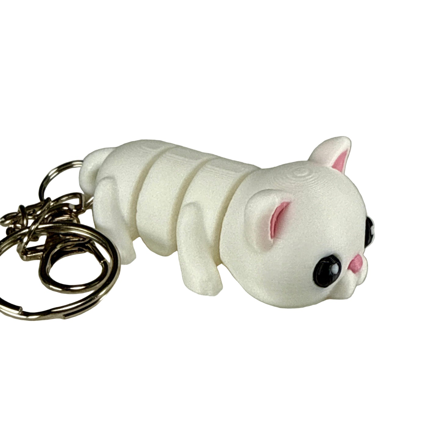 Kitty Cat - 3D Printed Pet Keychain - Flexible Articulating Fidget Stress Relief Toy