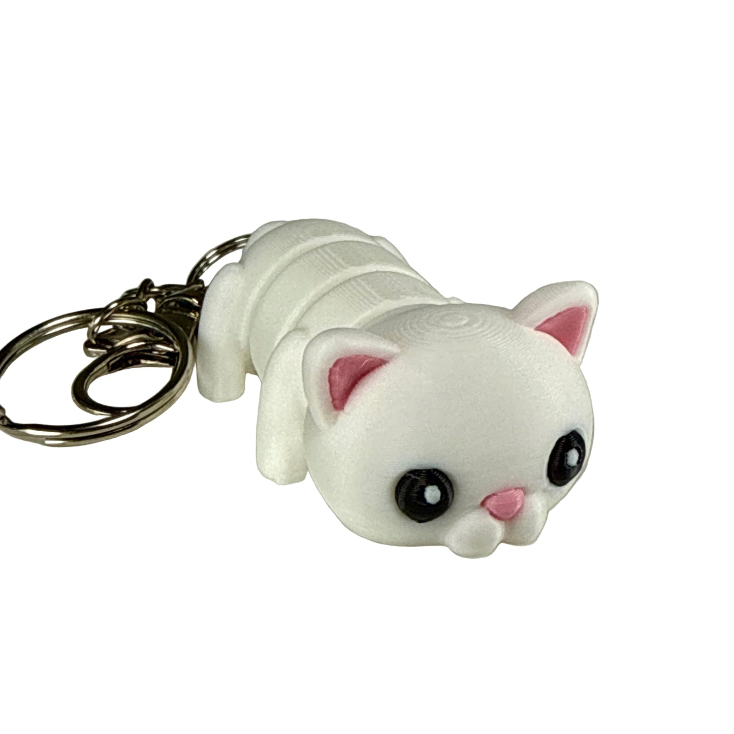Kitty Cat - 3D Printed Pet Keychain - Flexible Articulating Fidget Stress Relief Toy