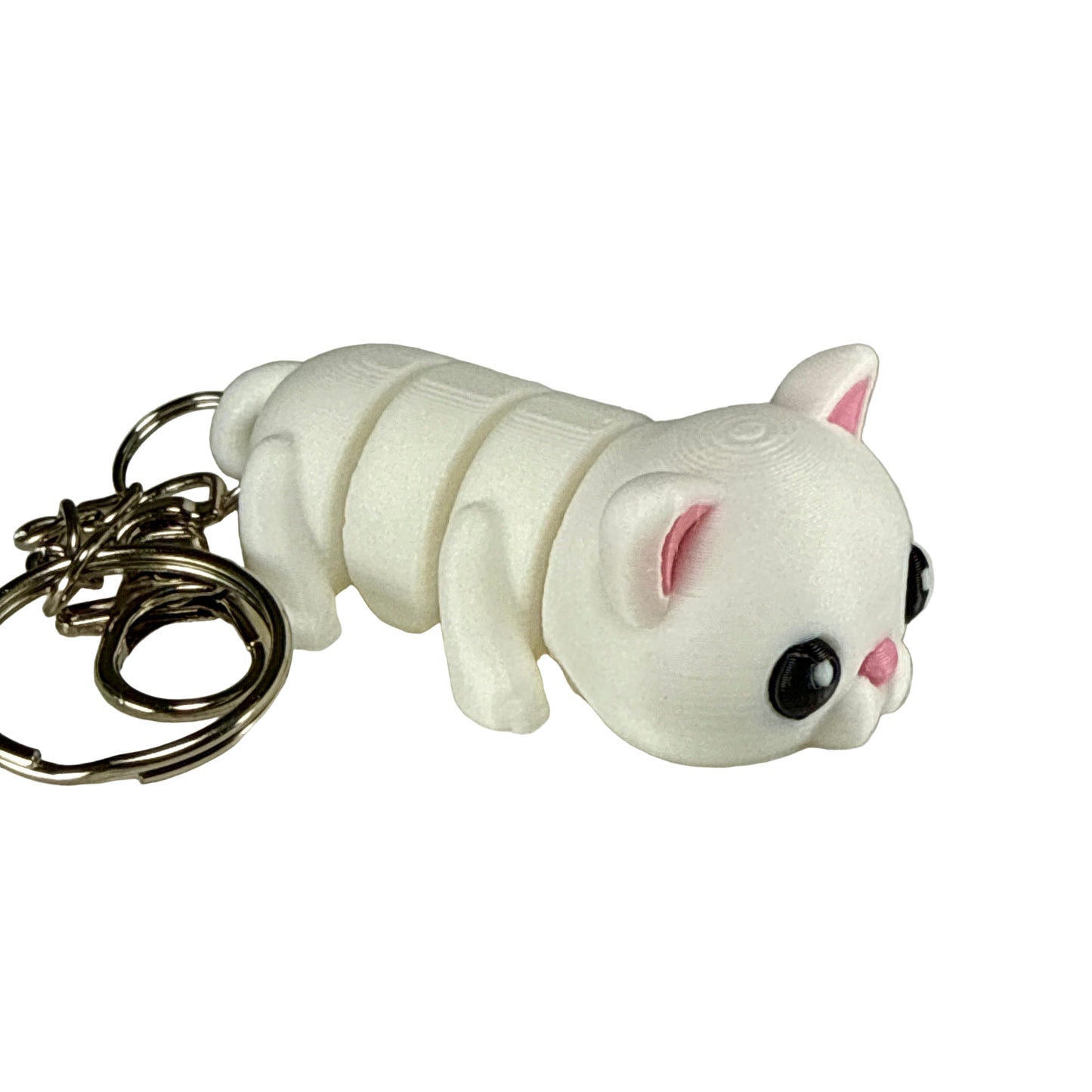 Kitty Cat - 3D Printed Pet Keychain - Flexible Articulating Fidget Stress Relief Toy