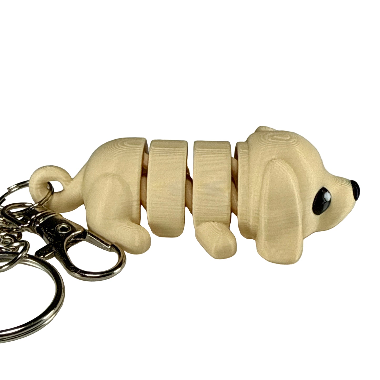 Puppy Dog - 3D Printed Pet Keychain - Flexible Articulating Fidget Stress Relief Toy