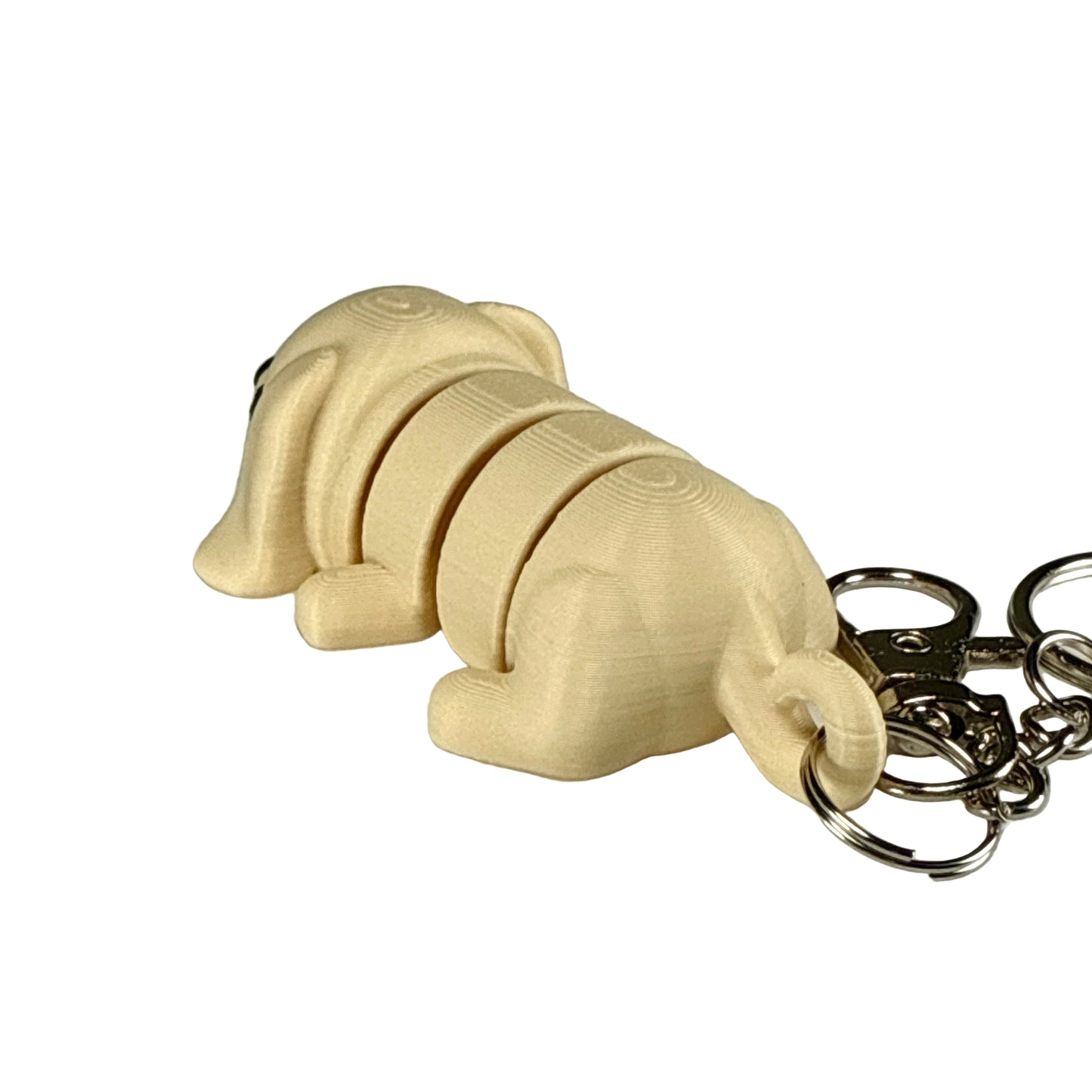 Puppy Dog - 3D Printed Pet Keychain - Flexible Articulating Fidget Stress Relief Toy