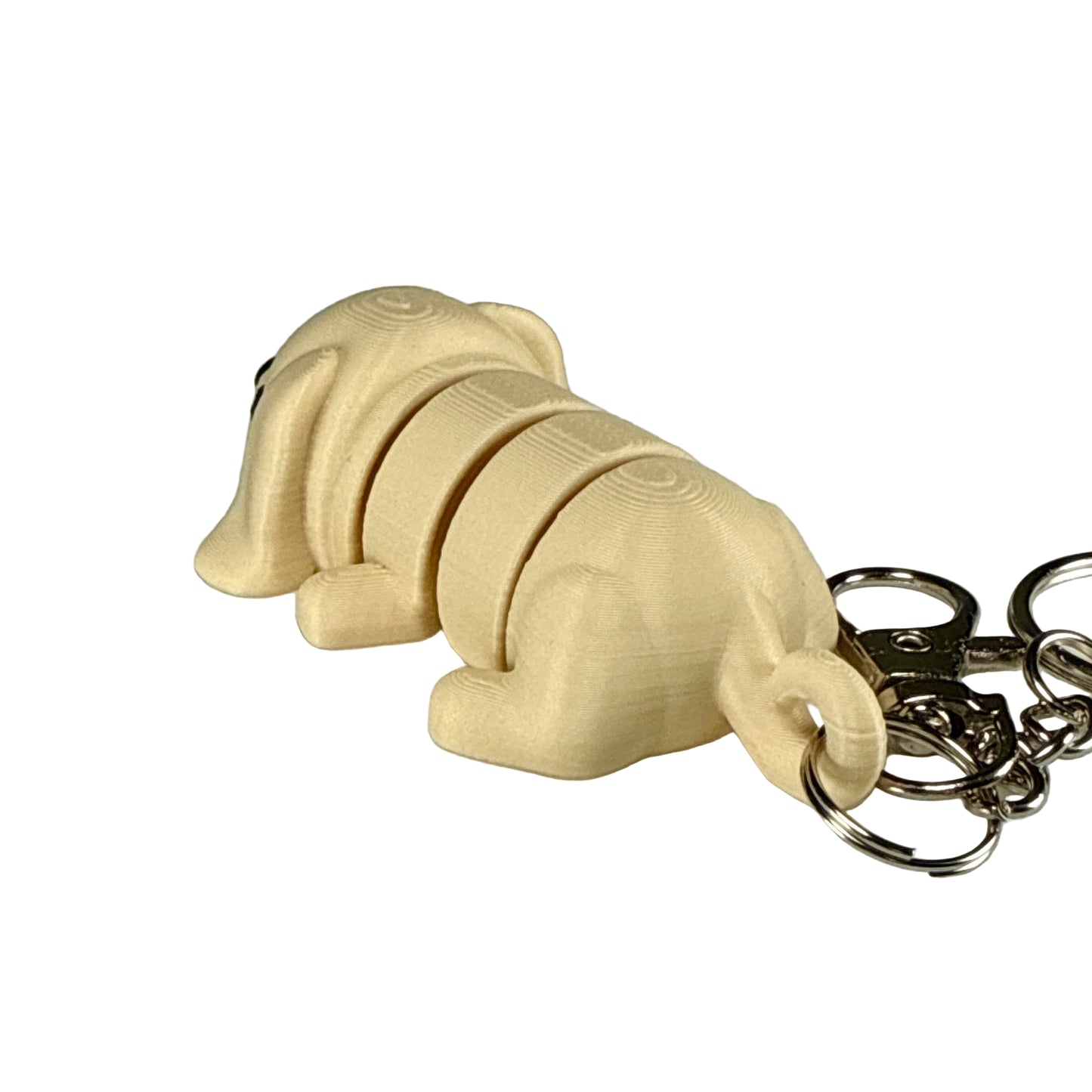 Puppy Dog - 3D Printed Pet Keychain - Flexible Articulating Fidget Stress Relief Toy