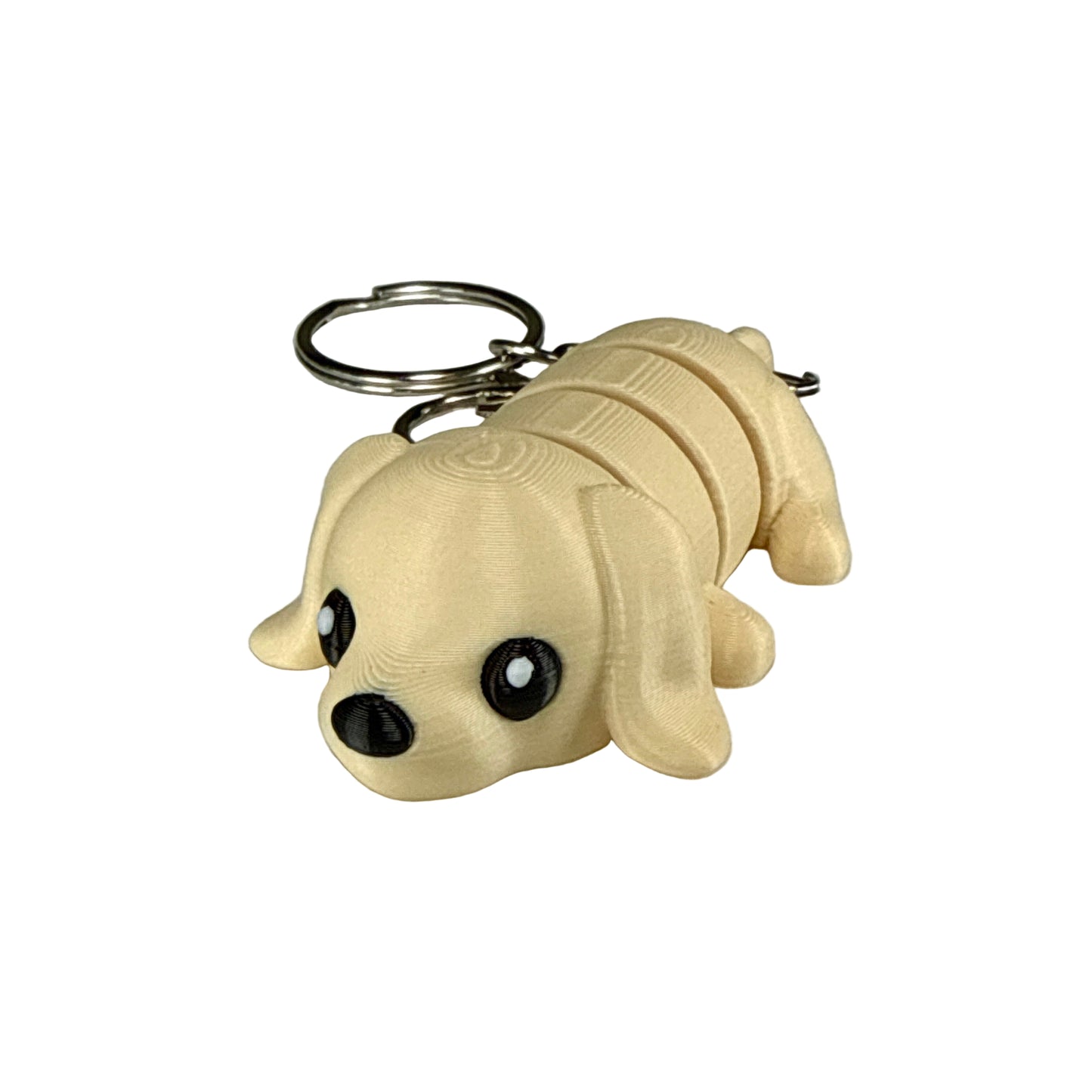 Puppy Dog - 3D Printed Pet Keychain - Flexible Articulating Fidget Stress Relief Toy