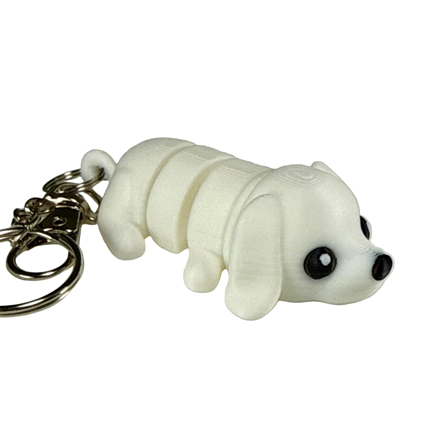 Puppy Dog - 3D Printed Pet Keychain - Flexible Articulating Fidget Stress Relief Toy