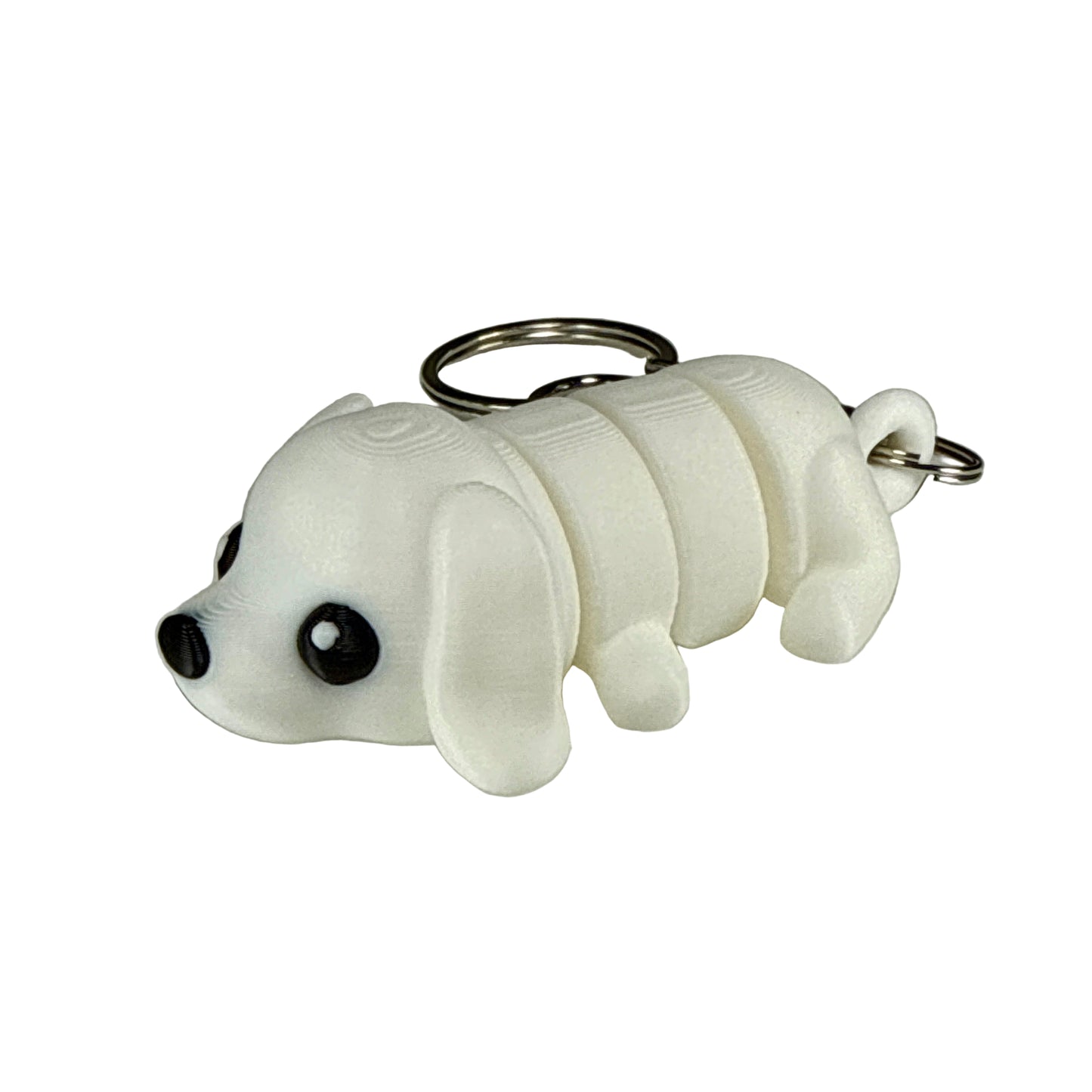 Puppy Dog - 3D Printed Pet Keychain - Flexible Articulating Fidget Stress Relief Toy