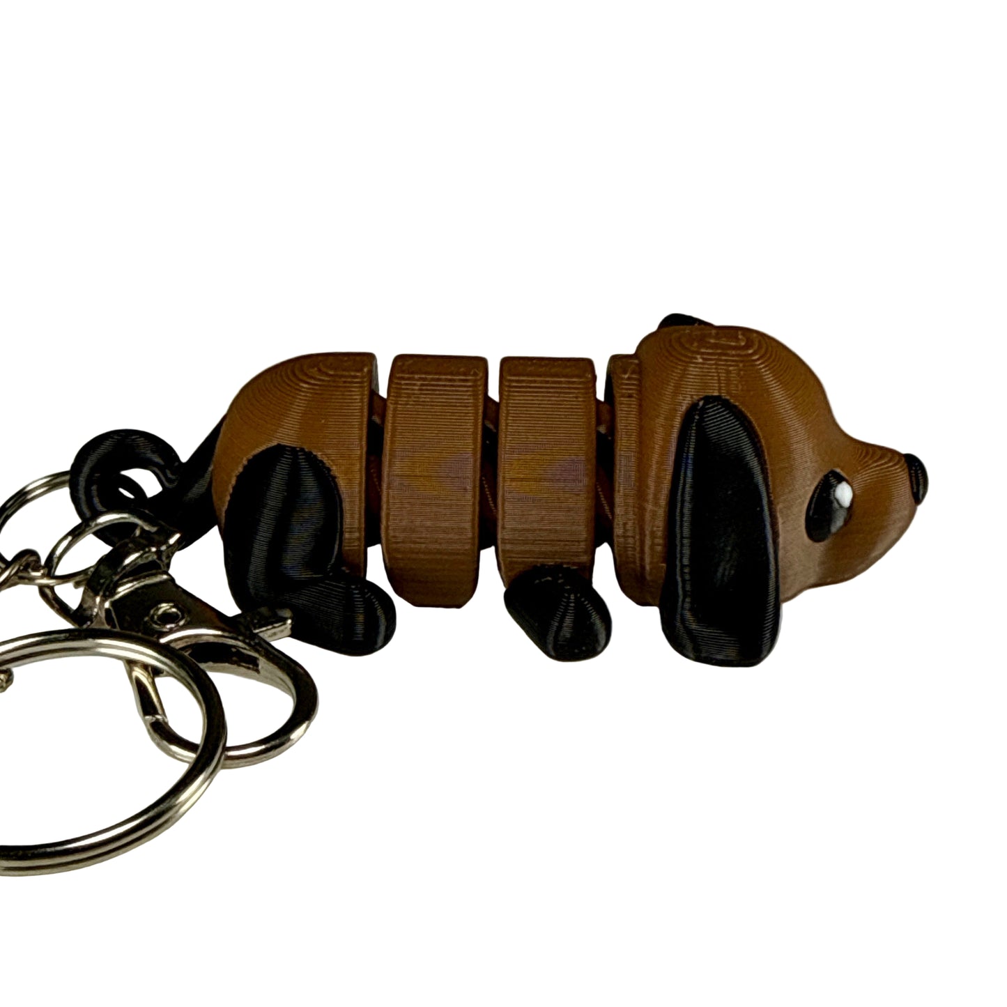 Puppy Dog - 3D Printed Pet Keychain - Flexible Articulating Fidget Stress Relief Toy