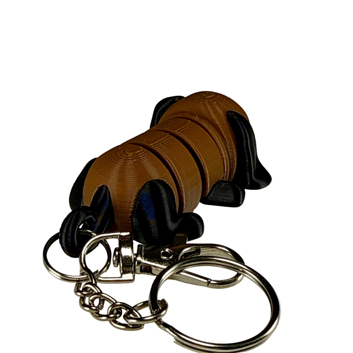 Puppy Dog - 3D Printed Pet Keychain - Flexible Articulating Fidget Stress Relief Toy