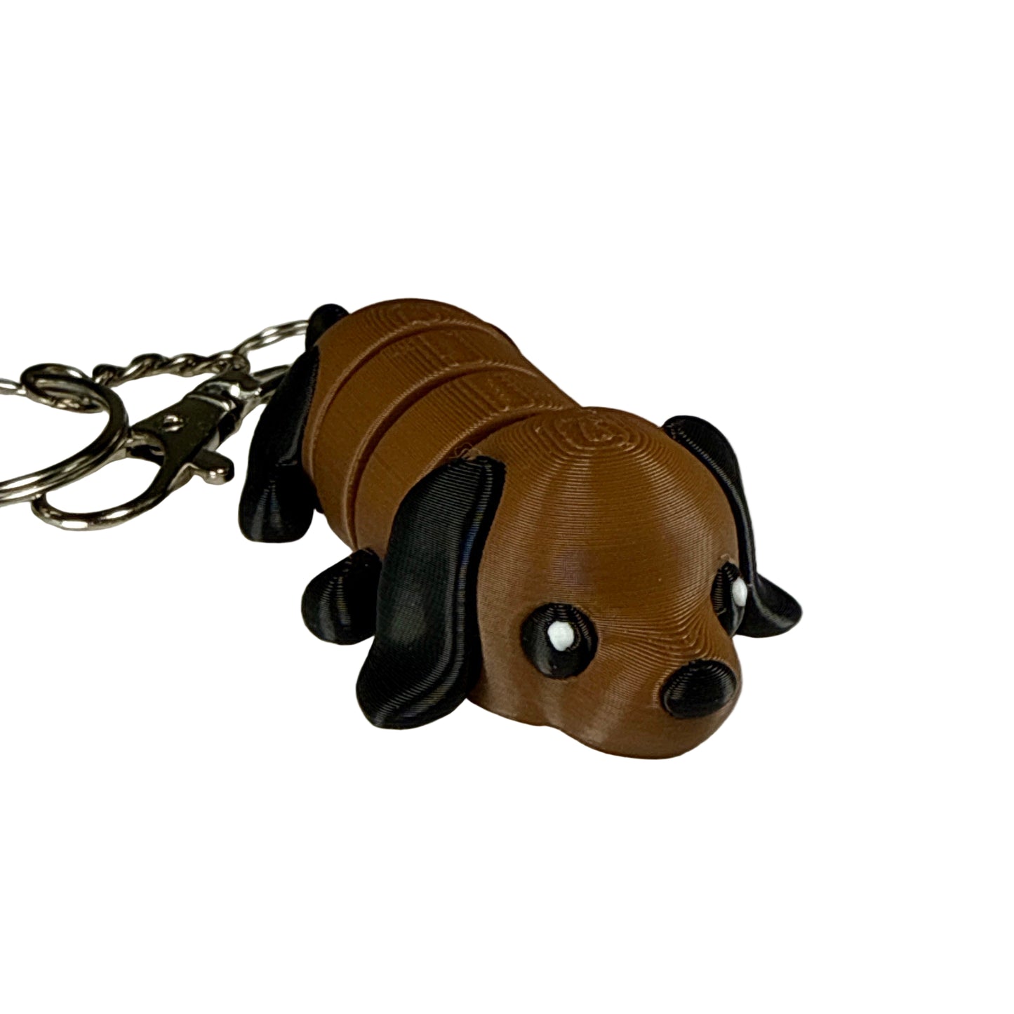 Puppy Dog - 3D Printed Pet Keychain - Flexible Articulating Fidget Stress Relief Toy