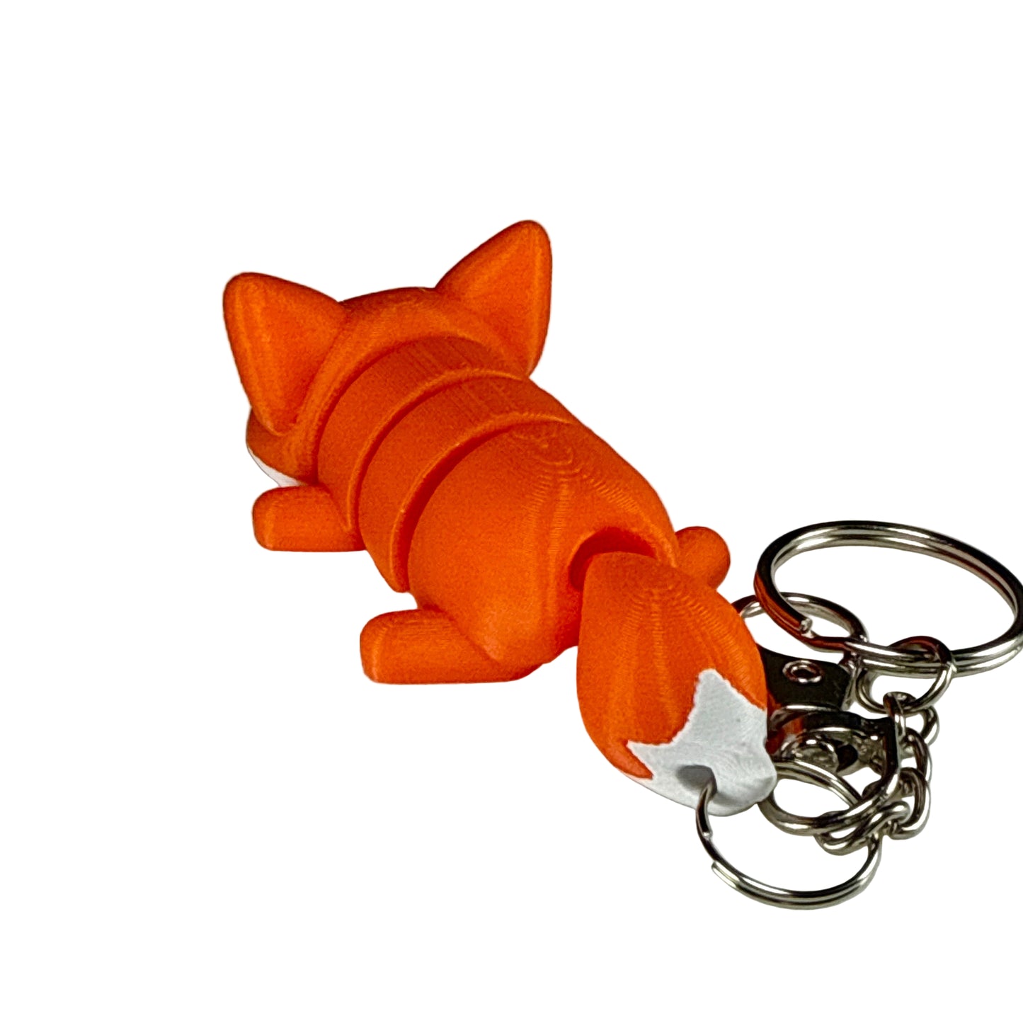 Fox - 3D Printed Pet Keychain - Flexible Articulating Fidget Stress Relief Toy