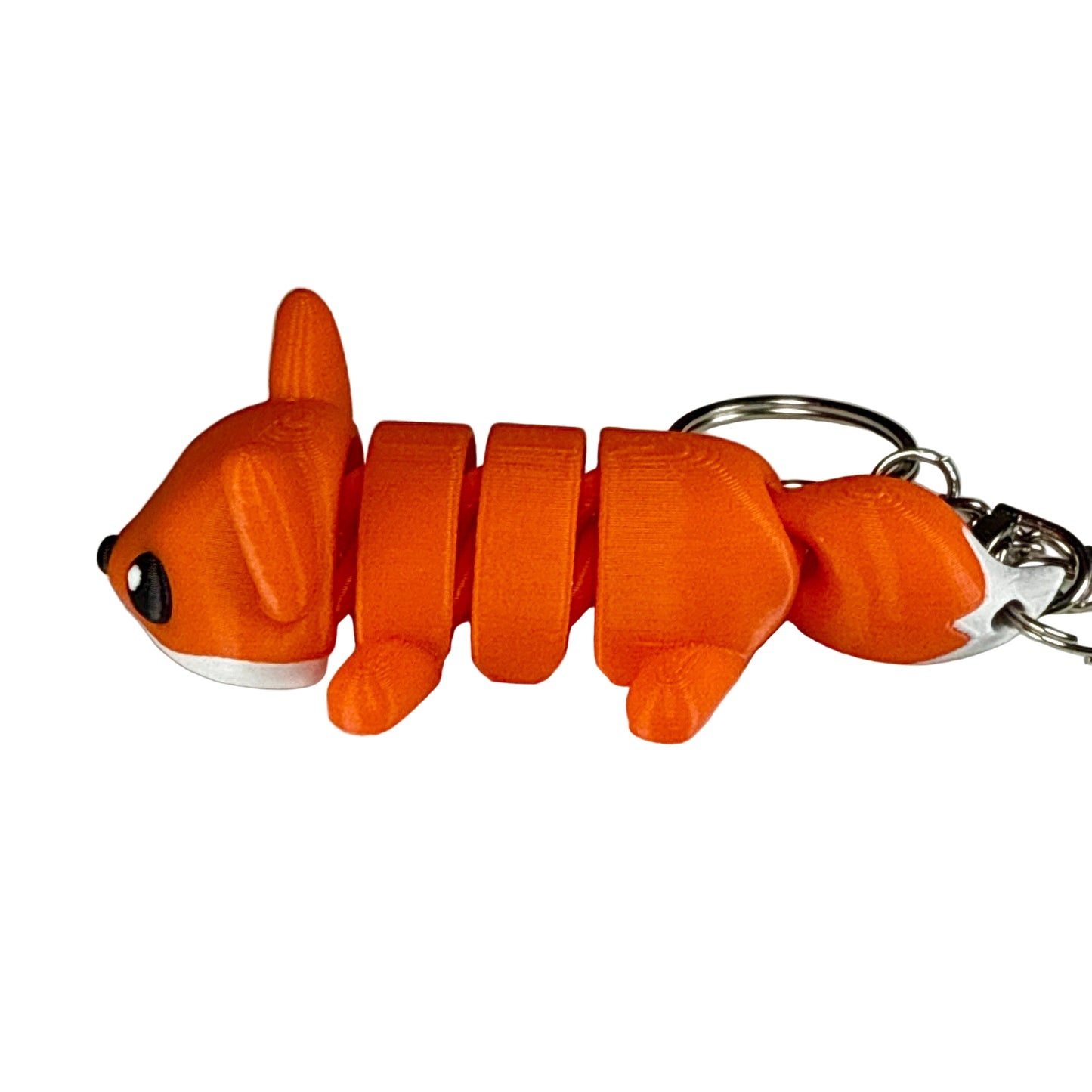 Fox - 3D Printed Pet Keychain - Flexible Articulating Fidget Stress Relief Toy