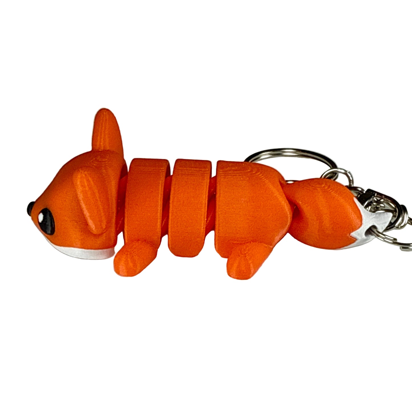 Fox - 3D Printed Pet Keychain - Flexible Articulating Fidget Stress Relief Toy