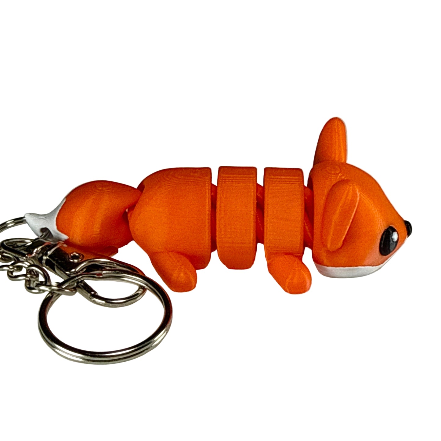 Fox - 3D Printed Pet Keychain - Flexible Articulating Fidget Stress Relief Toy
