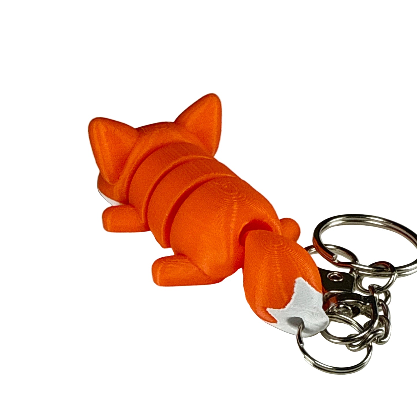 Fox - 3D Printed Pet Keychain - Flexible Articulating Fidget Stress Relief Toy