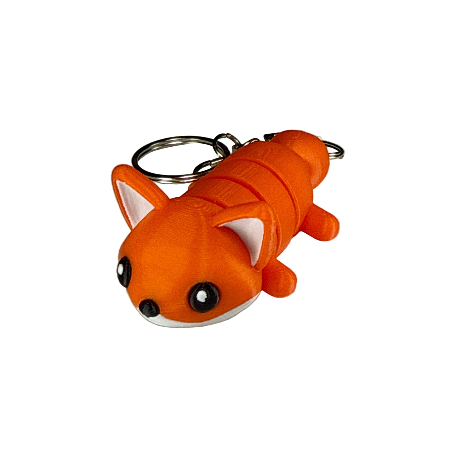 Fox - 3D Printed Pet Keychain - Flexible Articulating Fidget Stress Relief Toy