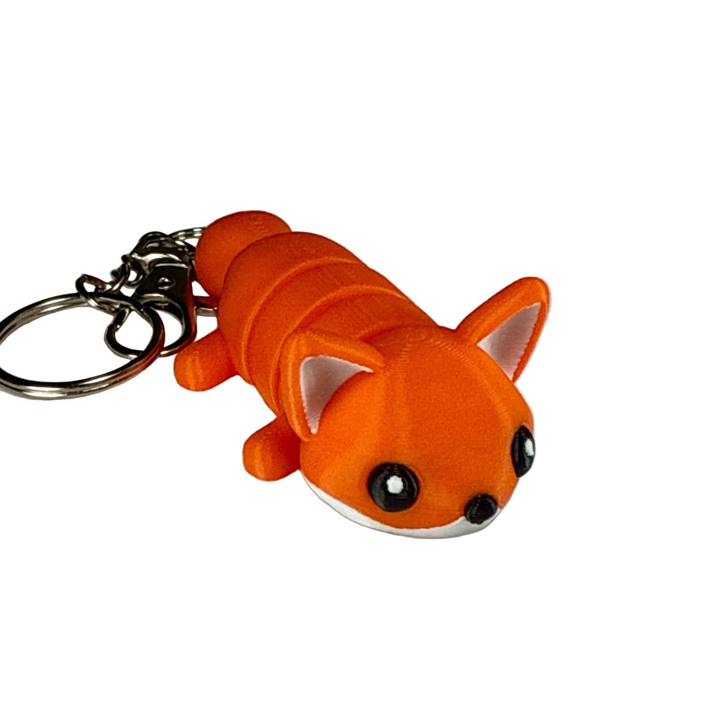 Fox - 3D Printed Pet Keychain - Flexible Articulating Fidget Stress Relief Toy