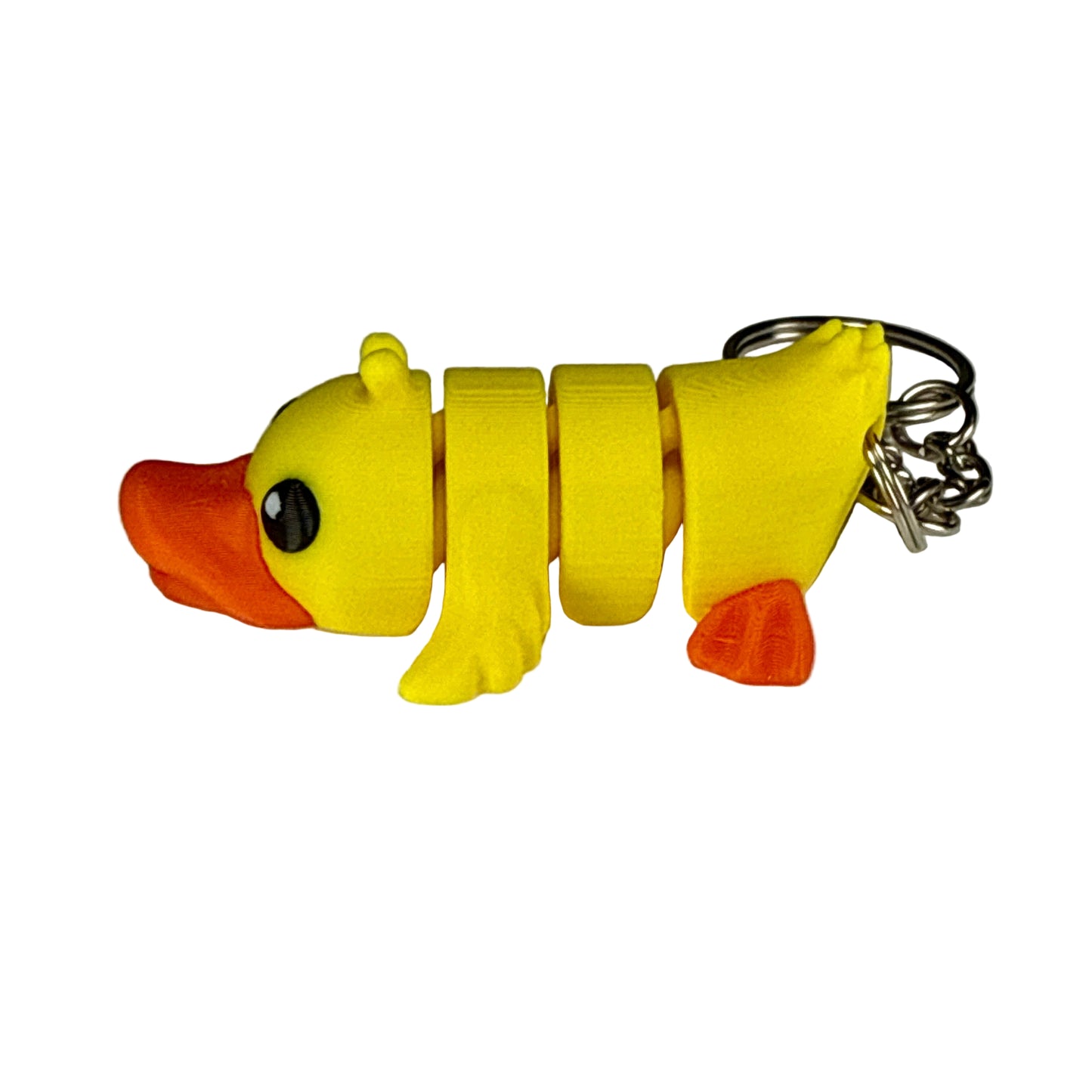 Duck - 3D Printed Pet Keychain - Flexible Articulating Fidget Stress Relief Toy