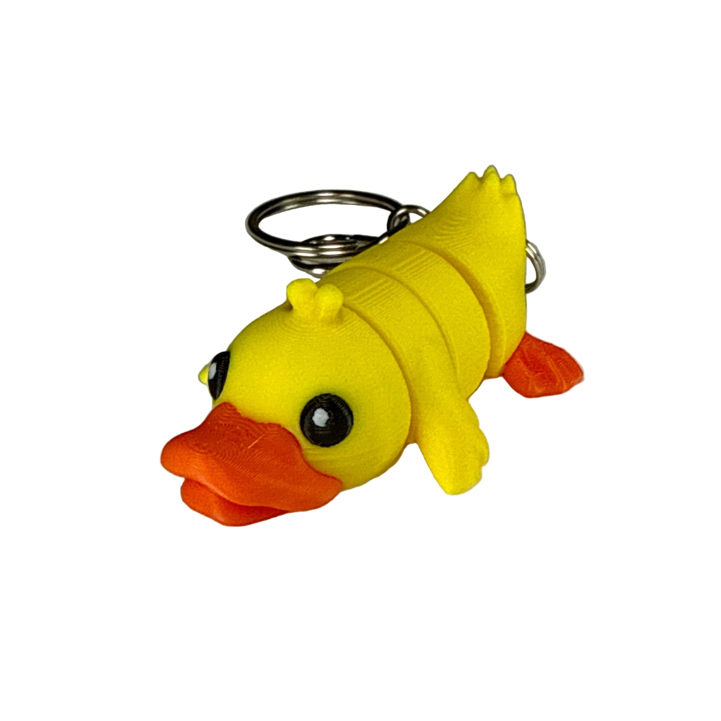 Duck - 3D Printed Pet Keychain - Flexible Articulating Fidget Stress Relief Toy