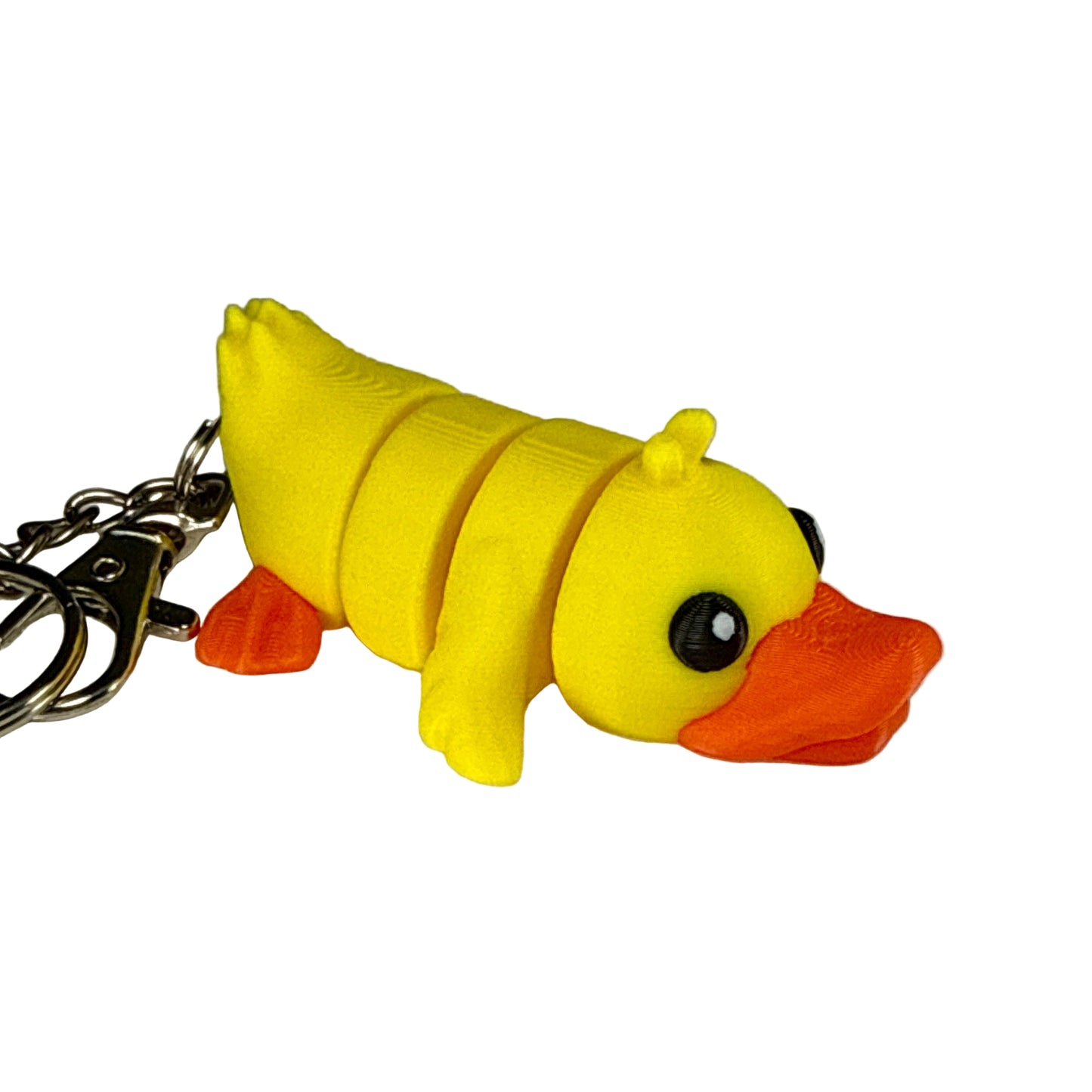 Duck - 3D Printed Pet Keychain - Flexible Articulating Fidget Stress Relief Toy