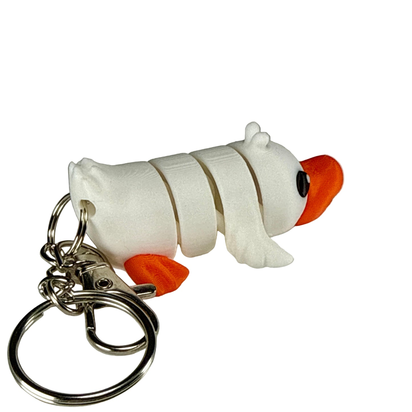 Duck - 3D Printed Pet Keychain - Flexible Articulating Fidget Stress Relief Toy