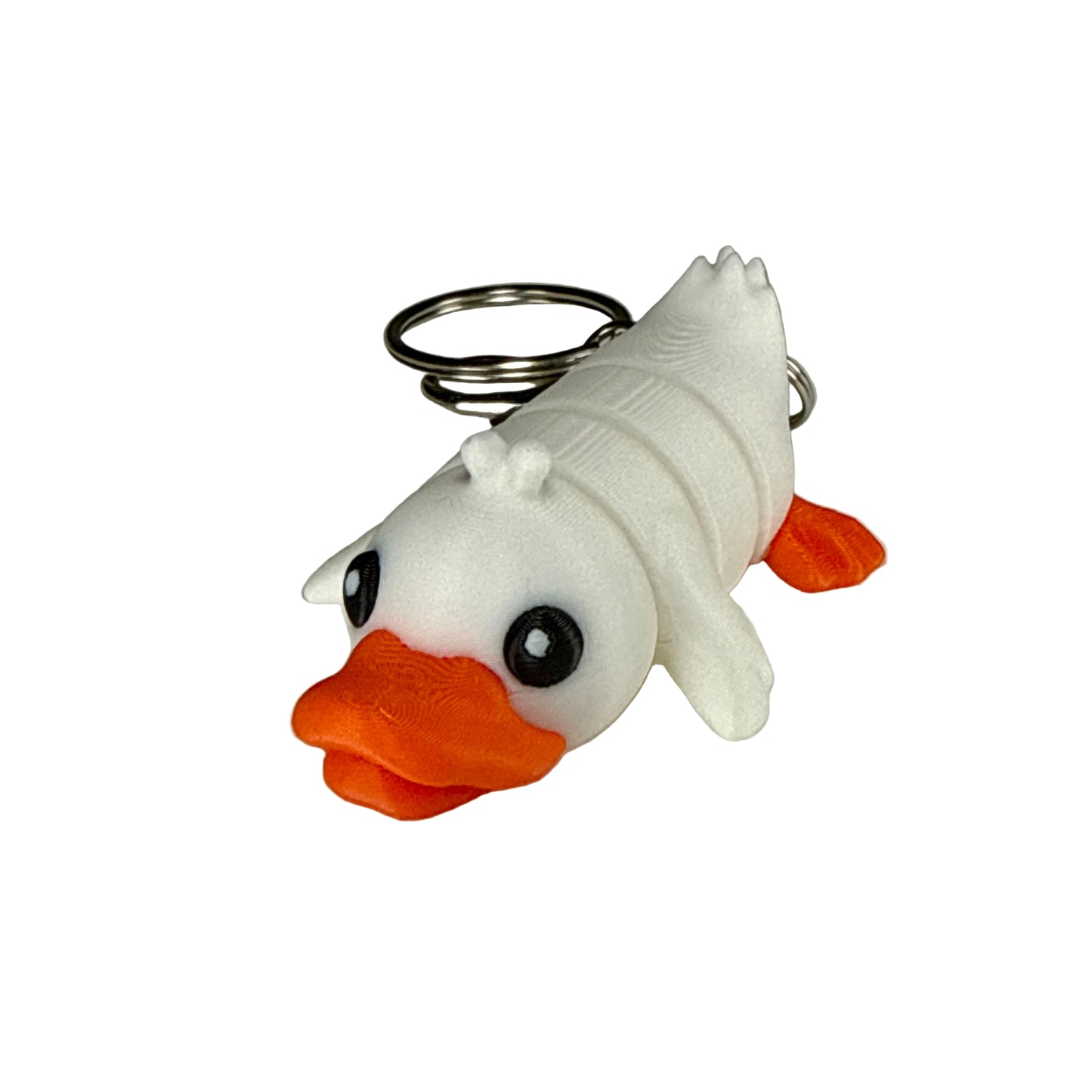 Duck - 3D Printed Pet Keychain - Flexible Articulating Fidget Stress Relief Toy