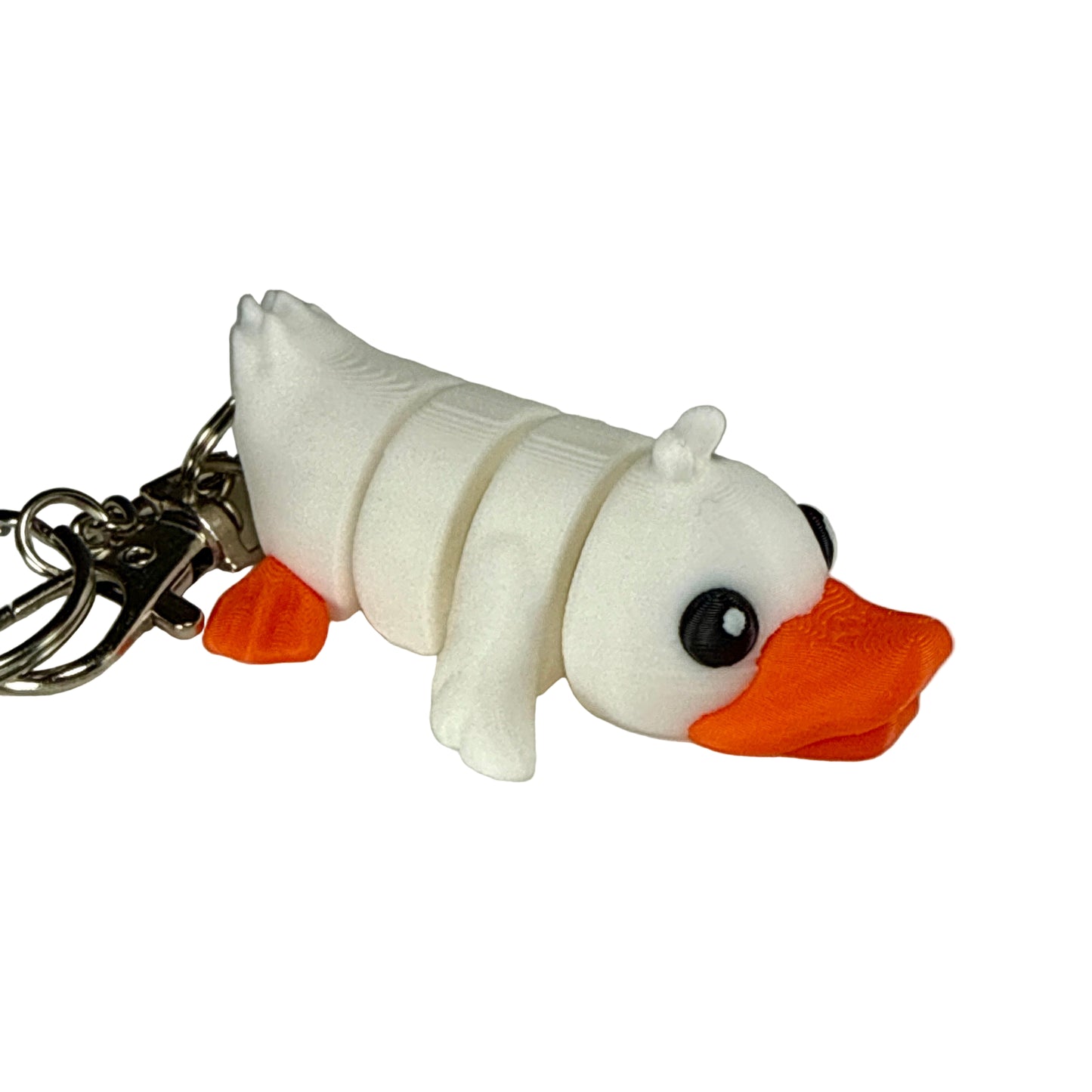 Duck - 3D Printed Pet Keychain - Flexible Articulating Fidget Stress Relief Toy
