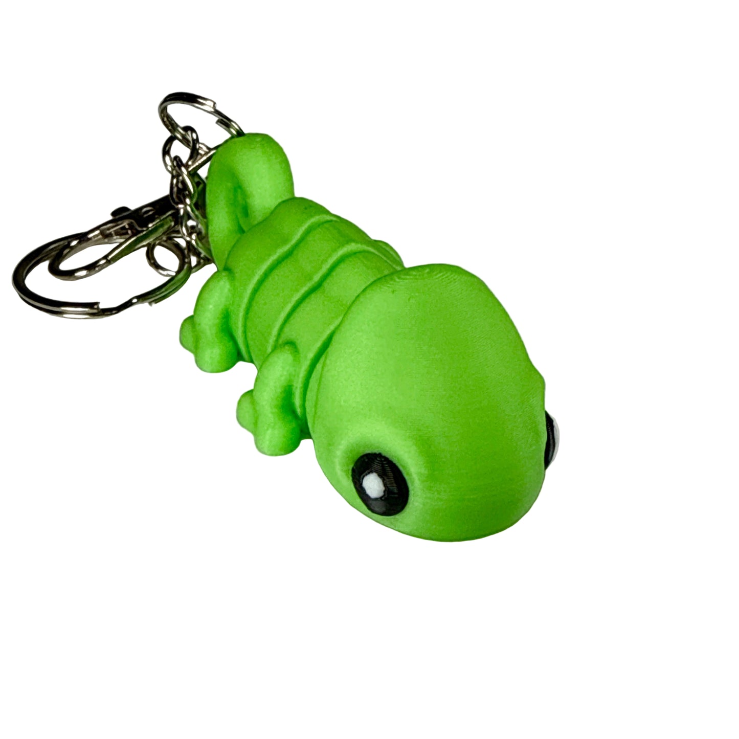 Chameleon - 3D Printed Pet Keychain - Flexible Articulating Fidget Stress Relief Toy