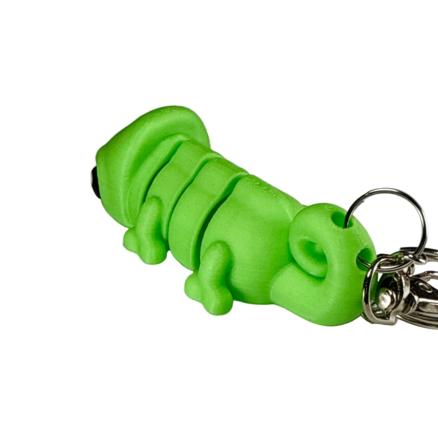 Chameleon - 3D Printed Pet Keychain - Flexible Articulating Fidget Stress Relief Toy