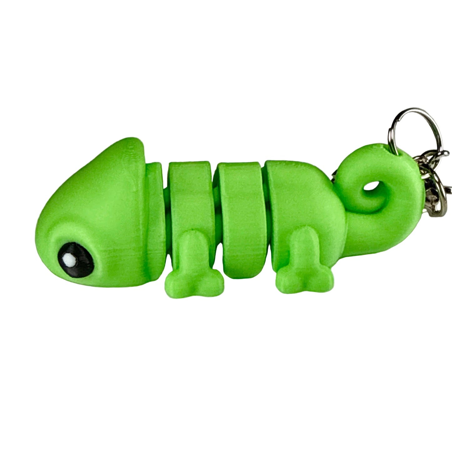 Chameleon - 3D Printed Pet Keychain - Flexible Articulating Fidget Stress Relief Toy