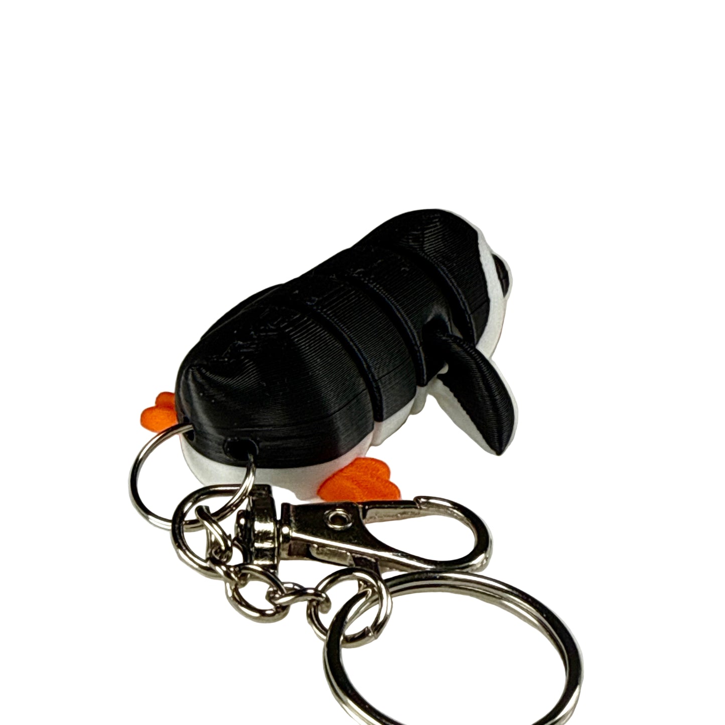Penguin - 3D Printed Pet Keychain - Flexible Articulating Fidget Stress Relief Toy