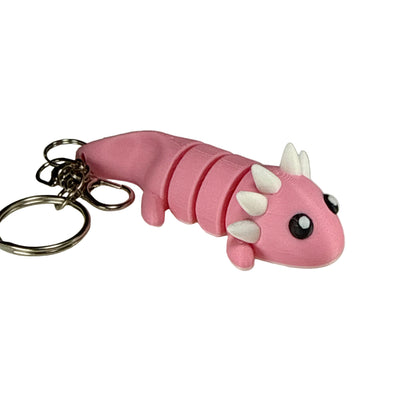 Axolotl - 3D Printed Pet Keychain - Flexible Articulating Fidget Stress Relief Toy