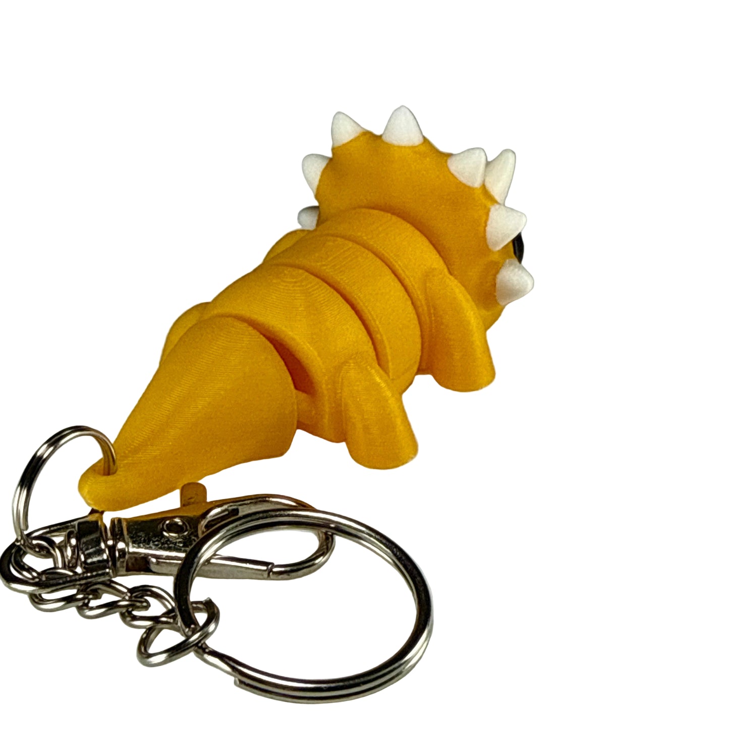 Triceratops - 3D Printed Pet Keychain - Flexible Articulating Fidget Stress Relief Toy
