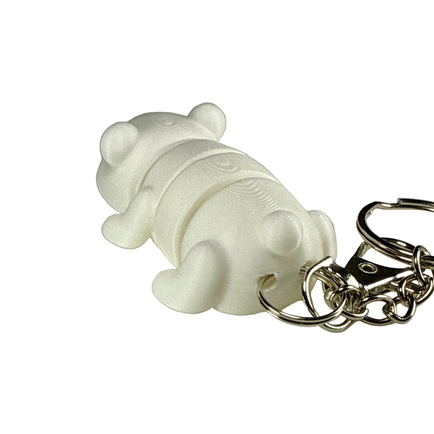 Polar Bear - 3D Printed Pet Keychain - Flexible Articulating Fidget Stress Relief Toy