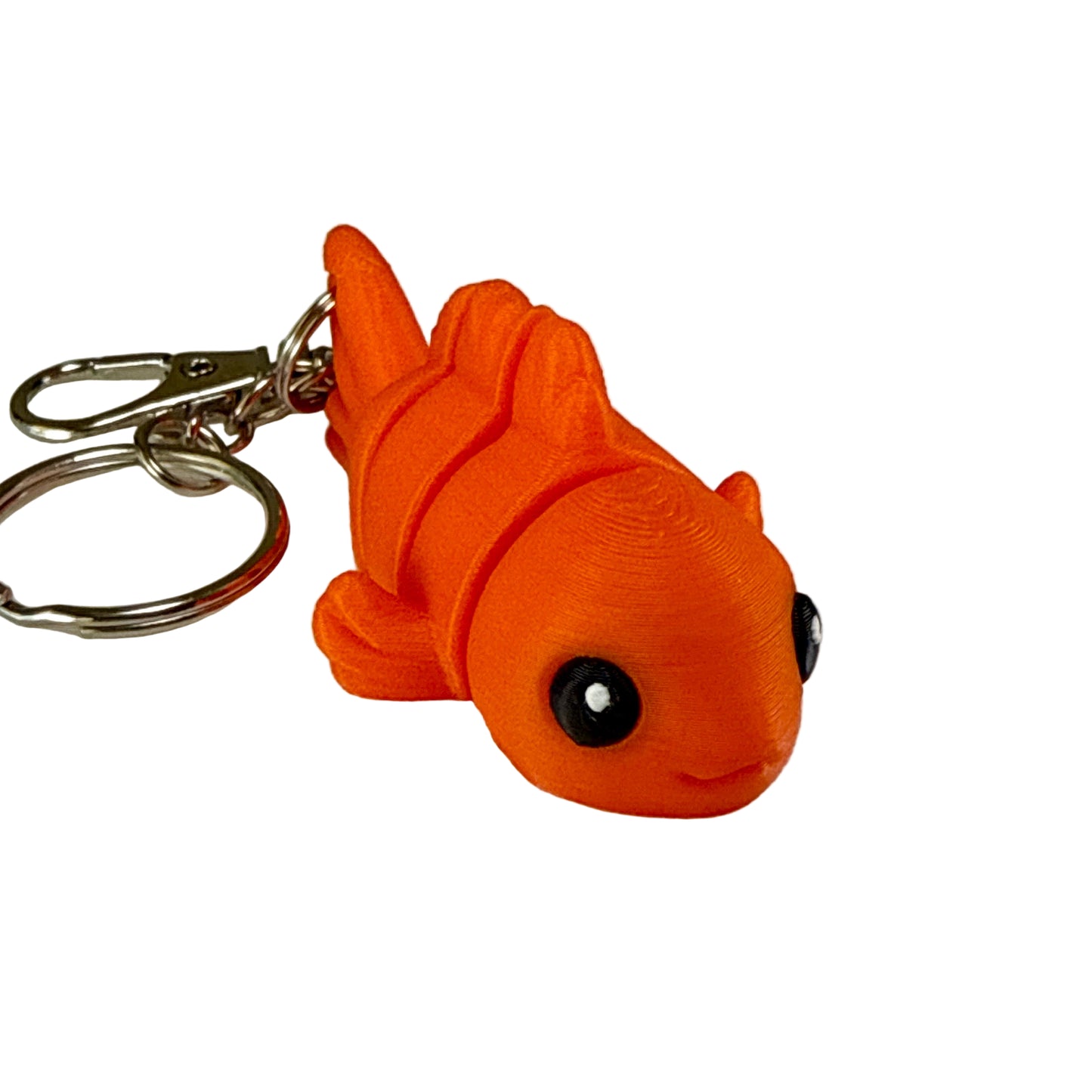 Goldfish - 3D Printed Pet Keychain - Flexible Articulating Fidget Stress Relief Toy