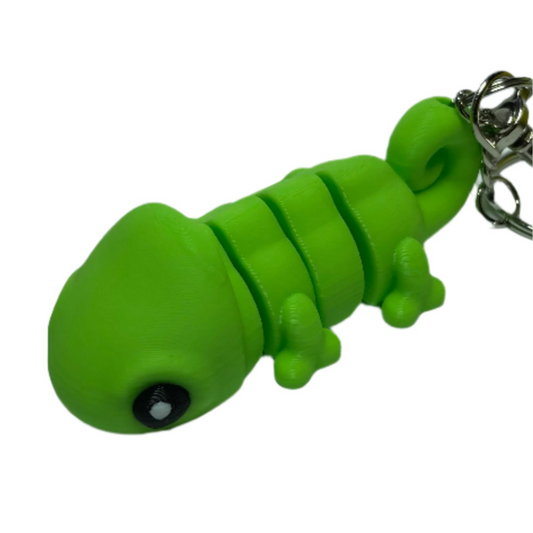 Chameleon - "Flexi-Pet" Keychain Fidget Stress Relief Toy [3D Printed]