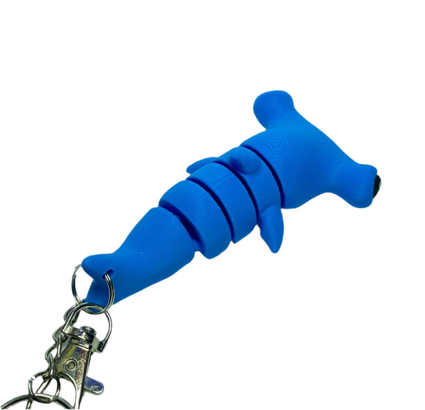 Hammerhead Shark - "Flexi-Pet" Keychain Fidget Stress Relief Toy [3D Printed] Multiple Colors!