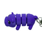 Hippo - "Flexi-Pet" Keychain Fidget Stress Relief Toy [3D Printed] Multiple Colors!